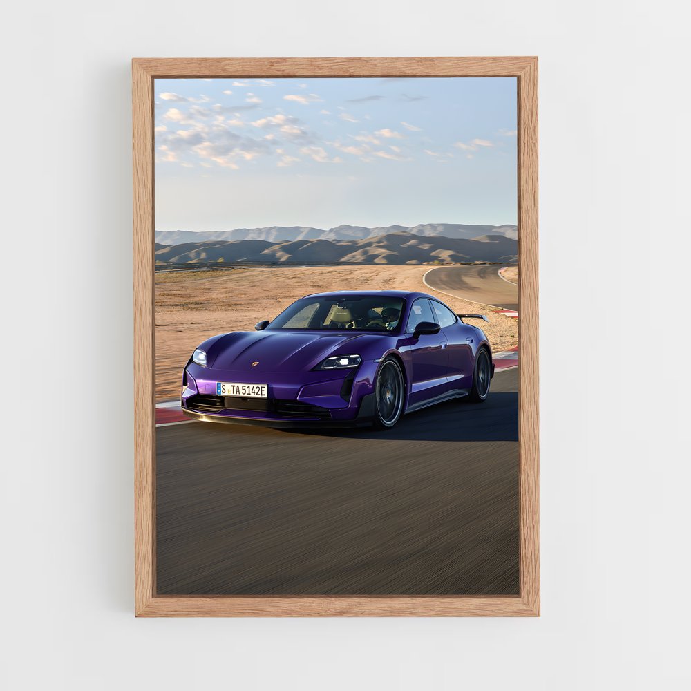 Poster Turbo Violet – affiche Porsche (vue 4)